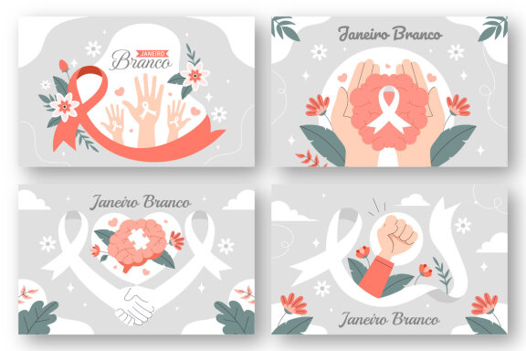 13 Janeiro Branco Illustration