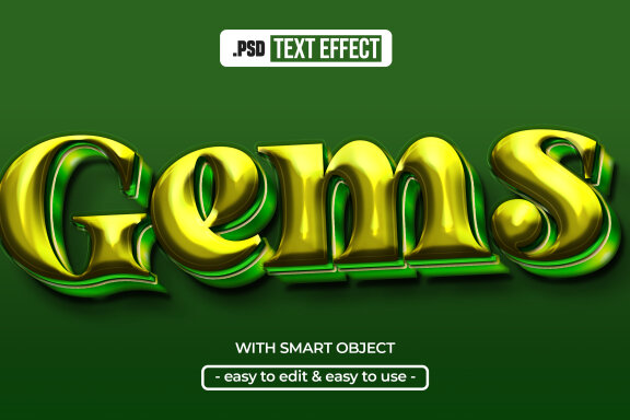 Gems - Editable 3D Text Effect