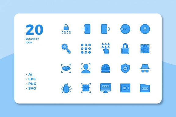 60 Security Icons (3 Style)