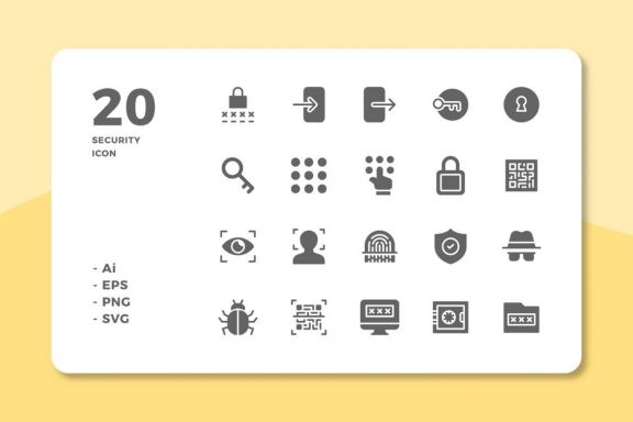 60 Security Icons (3 Style)
