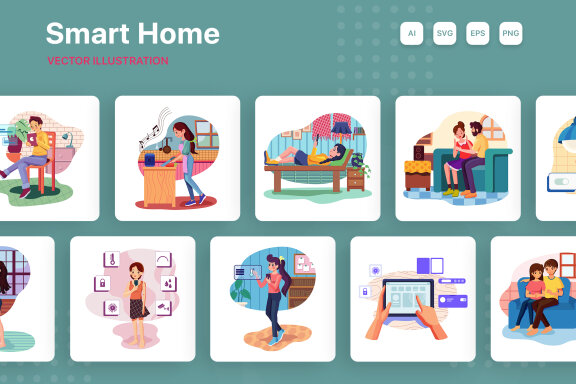 M182_Smart Home Illustrations