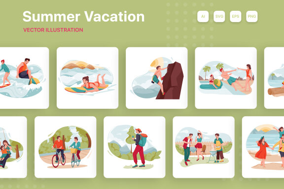 M175_Summer Vacation Illustrations