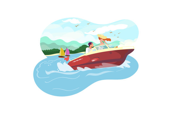 M171_ Enjoy Vacation Illustrations