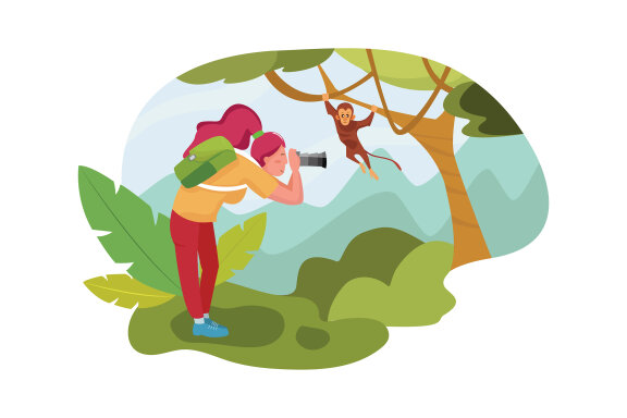 M171_ Enjoy Vacation Illustrations