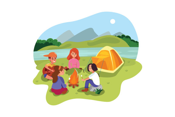 M171_ Enjoy Vacation Illustrations