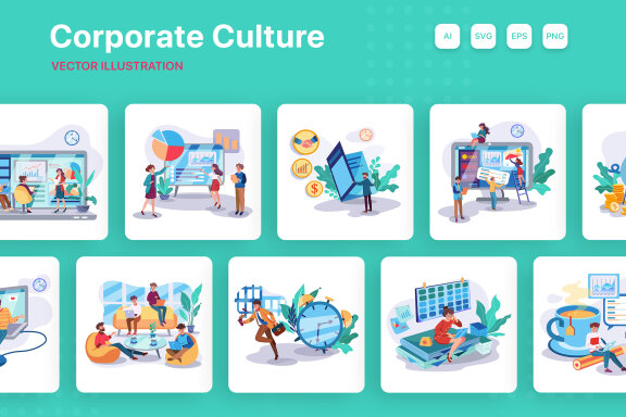 M166_Corporate Culture Illustrations
