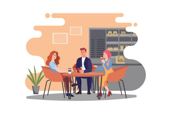 M162_Coffee shop FREE Illustrations