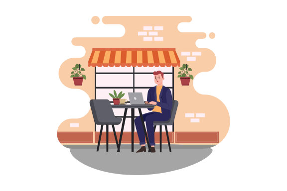 M162_Coffee shop FREE Illustrations