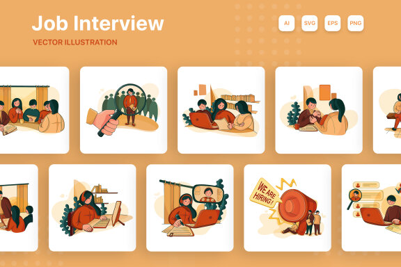 M153_Job Interview Illustrations