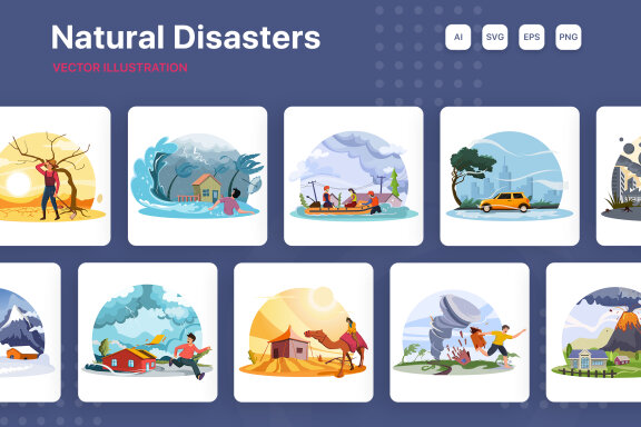 M150_Natural Disasters Illustrations