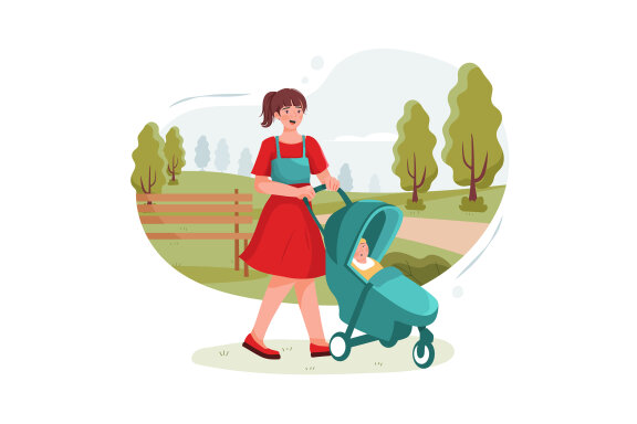 M147_Babysitter Service Illustrations