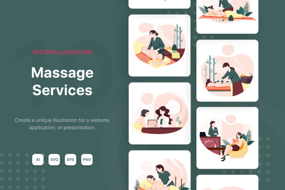 M141_Massage Service Illustrations