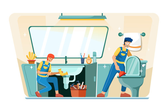 M136_Plumbing Service Illustrations