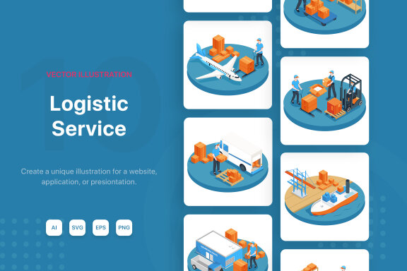 M134_Logistic Service Illustrations
