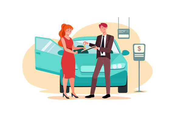 M129_Car Dealership Illustrations