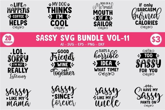 Sassy SVG Bundle 