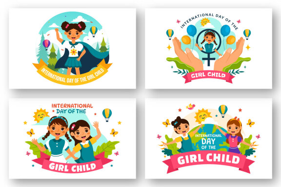 10 International Day of the Girl Child Illustration