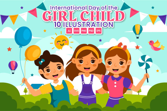 10 International Day of the Girl Child Illustration
