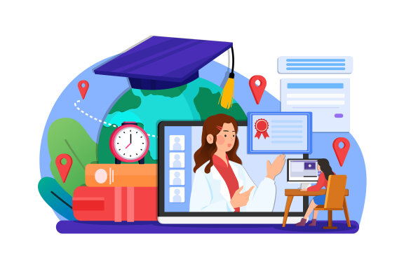 M124_Online Education Illustrations