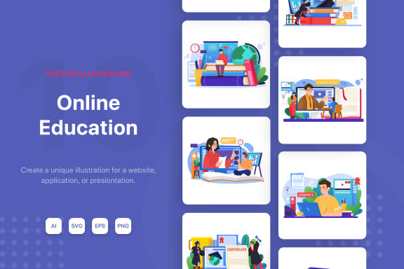 M124_Online Education Illustrations