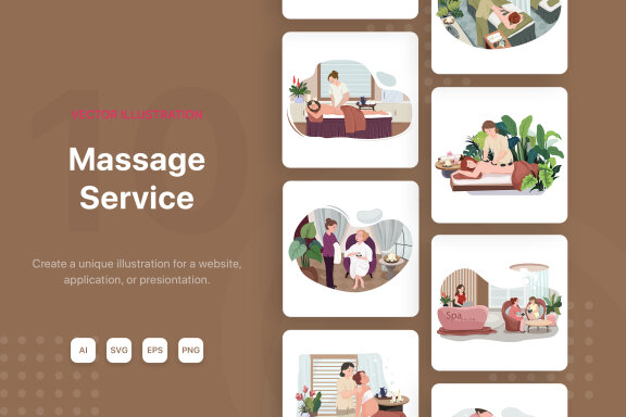 M123_Massage Service Illustrations