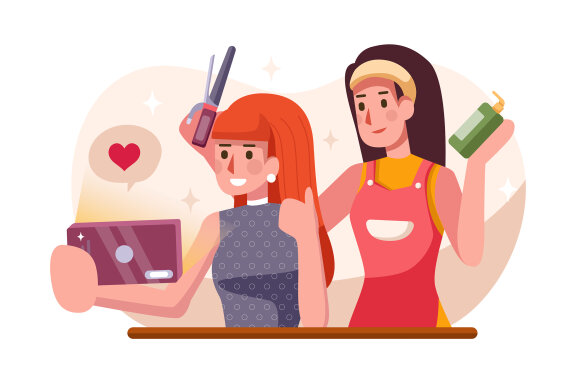M116_Beauty Salon Illustrations