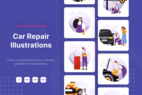 M115_Car Repair Illustrations