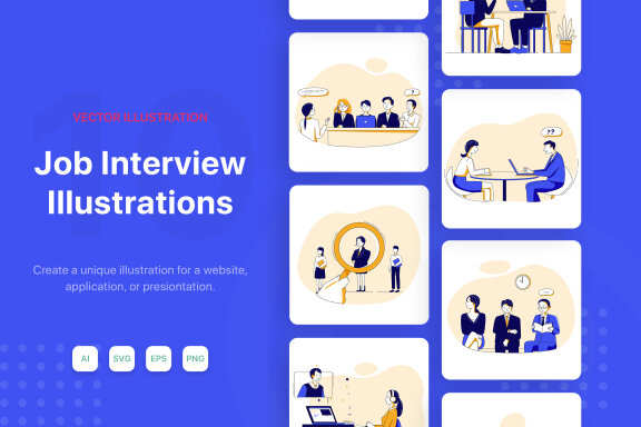 M110_Job Interview Illustrations