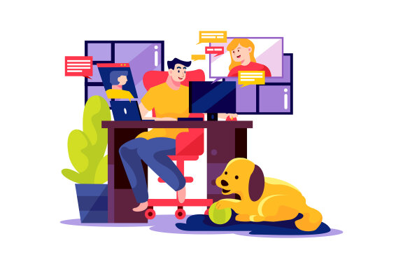 M107_Online Meeting Illustrations