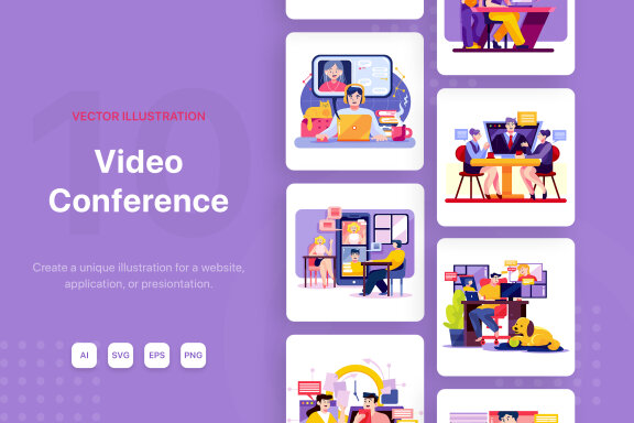 M107_Online Meeting Illustrations