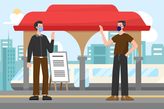 M100_Social Distancing Illustrations