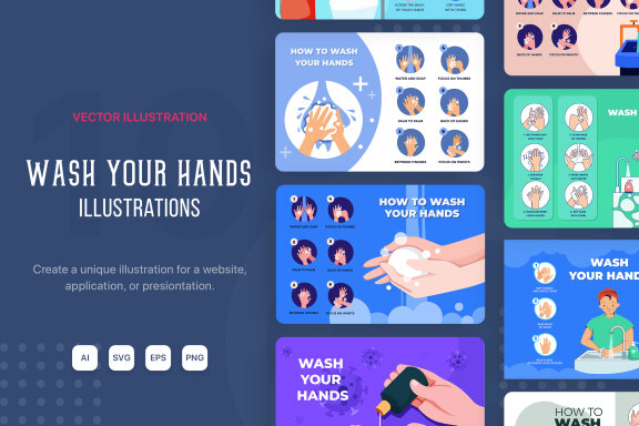 M97_Wash your hands Illustrations