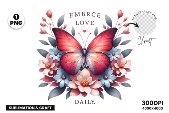 Butterfly Spring Sublimation Clipart PNG