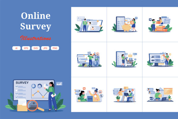 M739_Online Survey Illustration Pack 2