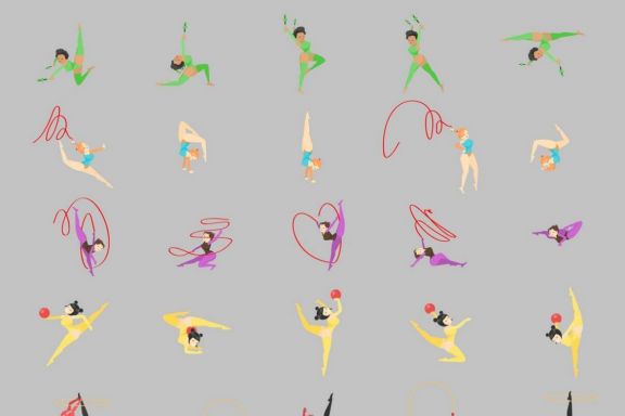 Women Aerobic Characters vector