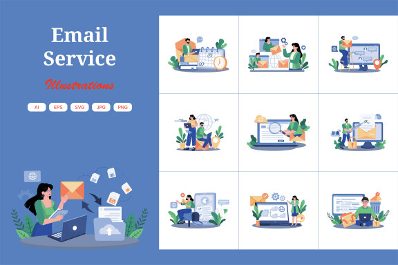 M738_Email Service Illustration Pack 2