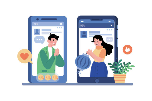 M736_ Social Network Illustration Pack