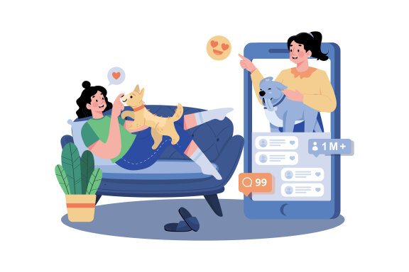 M736_ Social Network Illustration Pack