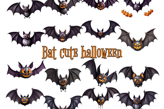 Bat Cute Halloween Clipart