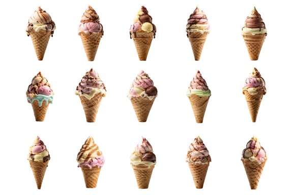 ice cream in a cone transparent background