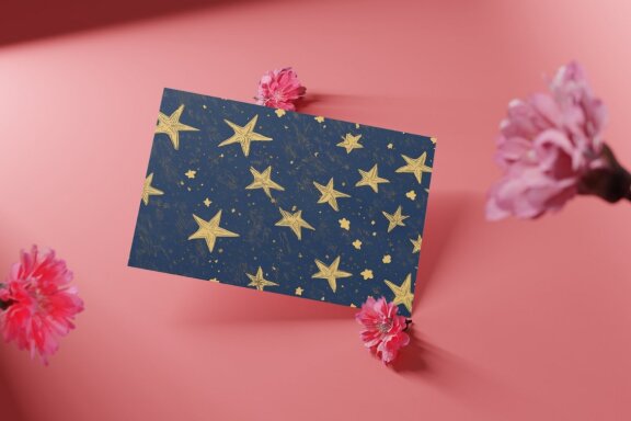 star pattern with night blue sky background