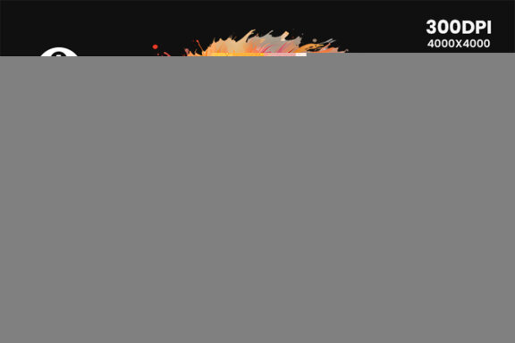 Watercolor Lion Aggressive Sublimation Clipart PNG