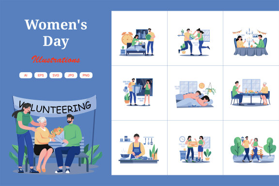 M717_Women's Day Illustration Pack1