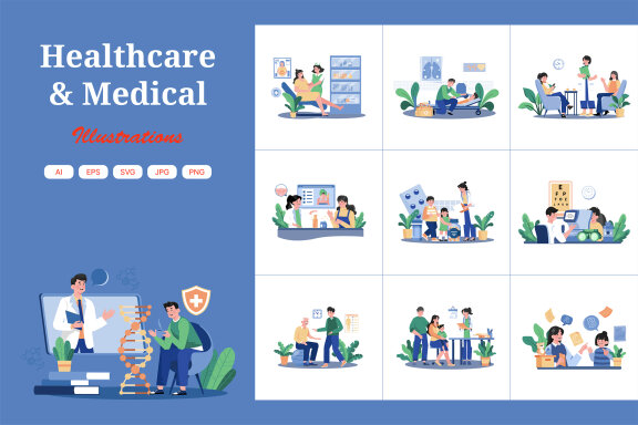 M716_Healthcare & Medical Illustration Pack 2