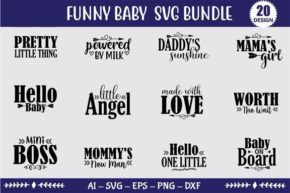 Funny Baby SVG Bundle