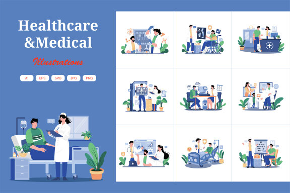M701_Healthcare & Medical Illustration Pack 2