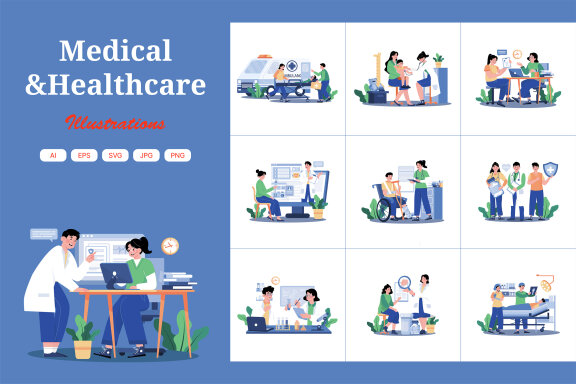 M699_Medical And Healthcare Illustration Pack 1
