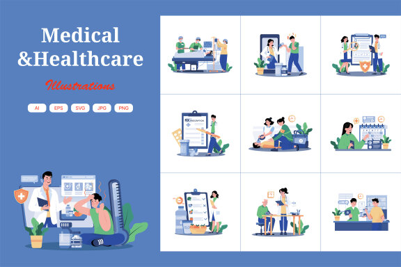 M699_Medical And Healthcare Illustration Pack 2