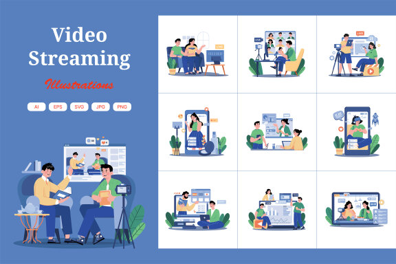 M698_Video Streaming Illustration Pack 1