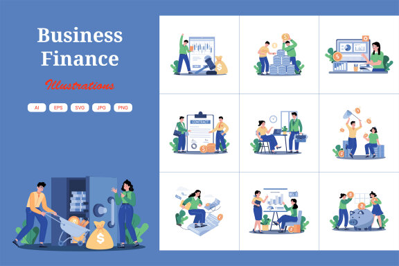 M696_Business Finance Illustration Pack 2
